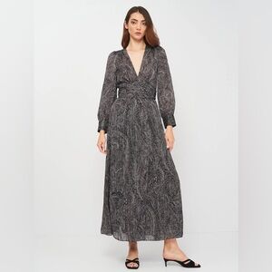 ZARA PAISLEY MAXI WRAP DRESS